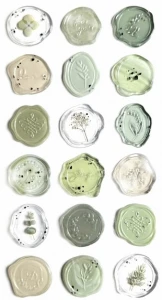 Naklejki pieczątki zielone Galeria Papieru