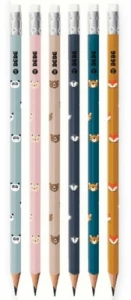 Ołówek Bebe Friends HB trójkątny z gumką mix Interdruk<