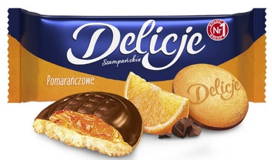 Ciastka Delicje szampańskie 147 g pomarańczowe Mondelez International_98813