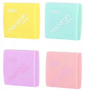 Gumka do ścierania macaron mix 1szt Deli