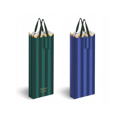Torebka prezentowa na butelkę Gold Shape 13x36x10cm Interdruk_99057