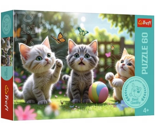 Puzzle Trzy Słodkie Kociaki 60 el. Trefl_99139