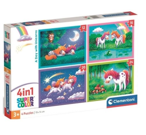 Puzzle 4w1 Jednorożce 12+16+20+24 el. Clementoni_99160