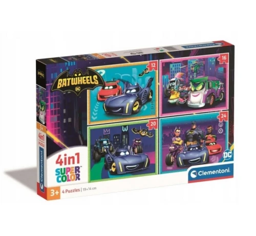 Puzzle 4w1 Batwheels 12+16+20+24 el. Clementoni_99164