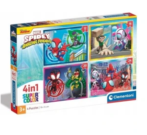 Puzzle 4w1 Spidey i przyjaciele 12+16+20+24 el. Clementoni