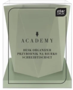 Przybornik na biurko zielony Academy