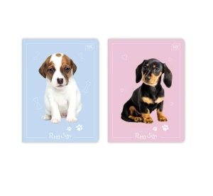 Zeszyt A5 w kratkę UV Puppy Sign 32 kartki 70g Interdruk