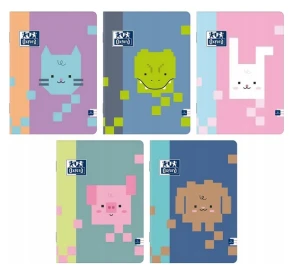 Zeszyt A5 w kolorowe linie Zoo Blocks 16 kartek Oxford