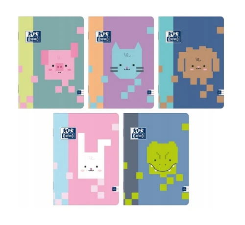 Zeszyt A4 w kolorowe linie Zoo Blocks 32 kartki Oxford_99462
