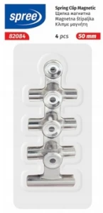 Klipsy biurowe z magnesem 50 mm 4 szt metalowe mocne zaciski Koh-i-noor