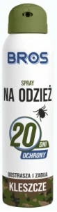 Spray na odzież odstrasza i zabija Kleszcze 20 dni 90 ml Bros