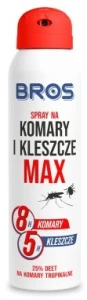 Spray na komary i kleszcze Max 25% Deet 90 ml Bros