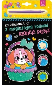 Kolorowanka z magicznymi foliami Słodkie pieski Aksjomat 