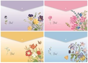 Teczka koperta A4 na zatrzask Floral mix Koh-I-Noor 
