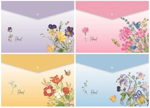 Teczka koperta A4 na zatrzask Floral mix Koh-I-Noor _99858