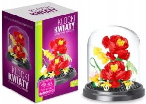 Klocki kwiaty Peonie pod kloszem 224el Artyk
