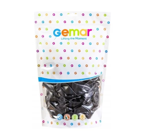 Balony Metaliczne Czarne AM50 13cm 100szt. Gemar_100345