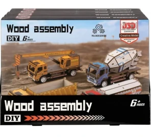 Puzzle Drewniane 3D Auto Ciężarowe 6+ Mega Creative