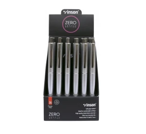 Długopis Automatyczny Vinson Zero Silver Niebieski  0,7 mm Titanum