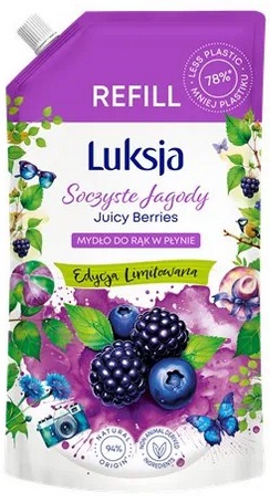 Kremowe mydło w płynie zapas soczyste jagody 900 ml Luksja_100555