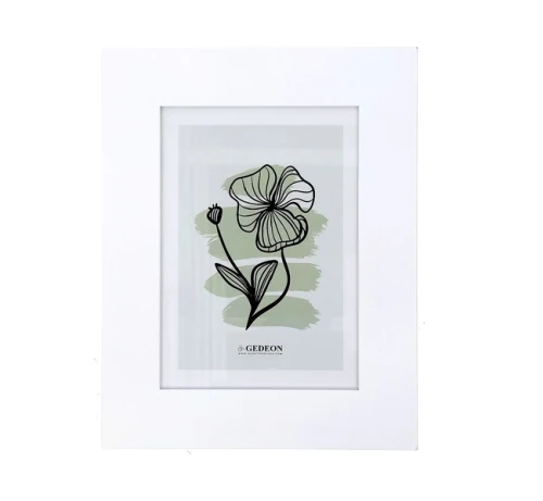 Ramka Drewniana A4 Biała Szeroka 21 × 29,7 cm Gedeon_100557