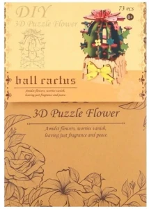 Puzzle Drewniane 3d 73 Elementy Kwiaty Mega Creative