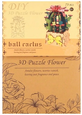 Puzzle Drewniane 3d 73 Elementy Kwiaty Mega Creative_100583