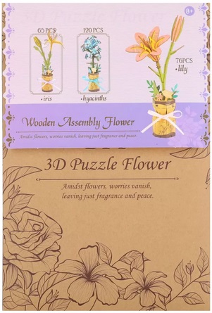 Puzzle Drewniane 3d Kwiaty Mega Creative_100585