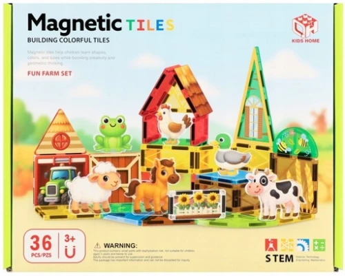 Klocki magnetyczne Farma 36 elementów Mega Creative _100609