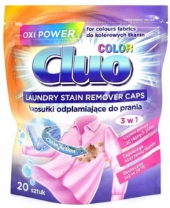 Odplamiacz w kapsułkach do koloru 30 szt Cluo