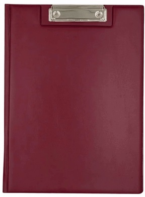 Clipboard Podkładka do pisania z klipsem zamykana A4 bordo Tres_100706