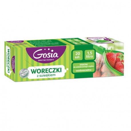 Woreczki z Suwakim 1,5L 15 szt Gosia _54836