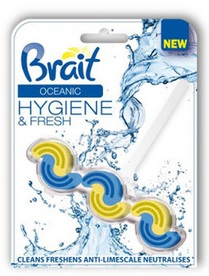 Kostka Toaletowa 2-Fazowa do WC Hygiene & Fresh Mystic oceanic 45G Brait 