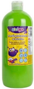 Farba plakatowa w butelce 1000ml jasnozielona Strigo