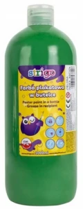 Farba plakatowa w butelce 1000ml zielona Strigo