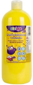 Farba plakatowa w butelce 1000ml żółty Strigo