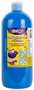 Farba plakatowa w butelce 1000ml jasnoniebieska Strigo