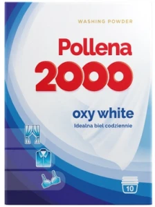 Pollena 2000 Oxy white proszek do prania firan i białych tkanin 600g Pollena 2000 