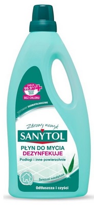 Płyn Uniwersalny Do Mycia i Dezynfekcji Podłóg i Innych Powierzchni o Zapachu eukaliptusa 1l Sanytol_100911