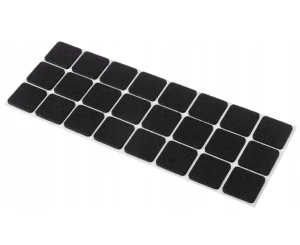 Podkładki filcowe czarne 28x28mm 24szt. Galicja