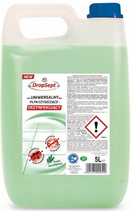Płyn czyszcząco-dezynfekujący 5 L uniwersalny bakteriobójczy eukalipstus DropSept_100944