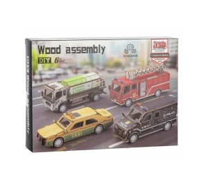 Puzzle Drewniane 3D Pojazdy miejskie 6+ Mega Creative