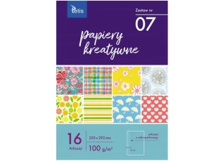 Papiery kreatywne zestaw nr 07 A4 KB030-07 Tetis