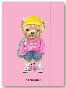Teczka A4 z gumką Teddies & Miś Urszula Narcissus