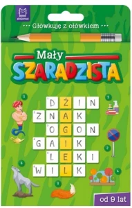 Mały szaradzista od 9 lat Książeczka zielona z ołówkiem Aksjomat