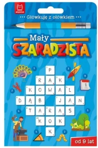 Mały szaradzista od 9 lat Książeczka niebieska z ołówkiem Aksjomat