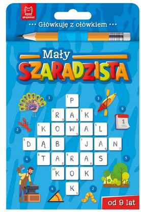 Mały szaradzista od 9 lat Książeczka niebieska z ołówkiem Aksjomat_101169