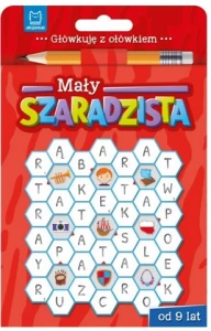 Mały szaradzista od 9 lat Książeczka czerwona z ołówkiem Aksjomat