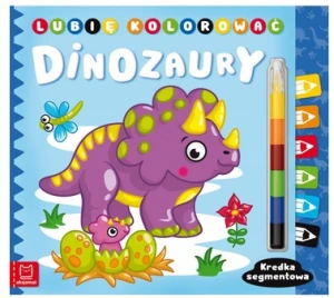 Lubię kolorować Dinozaury Kredka segmentowa Aksjomat