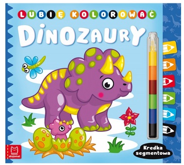 Lubię kolorować Dinozaury Kredka segmentowa Aksjomat_101216